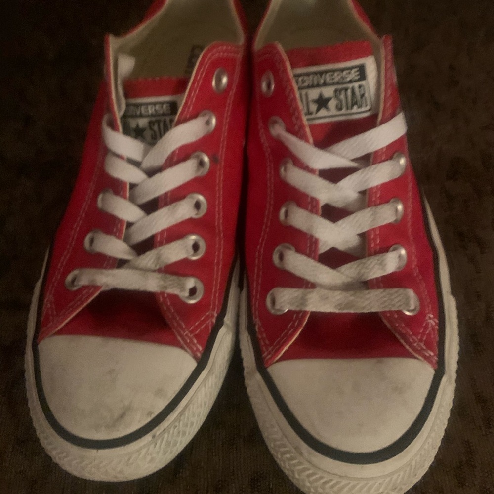 Red Converse Low Top Sneaks